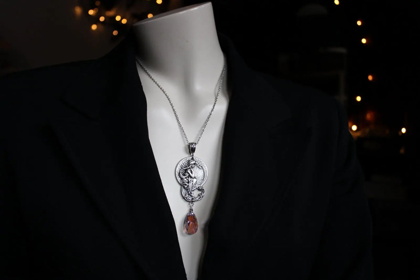 Collier décoré de swarovski original - Aurore Lune