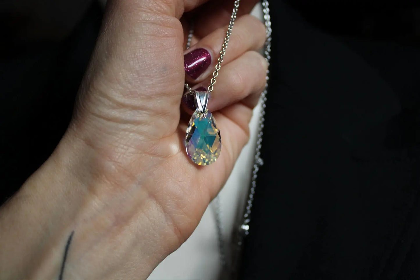 Collier décoré de swarovski original - Aurore Lune