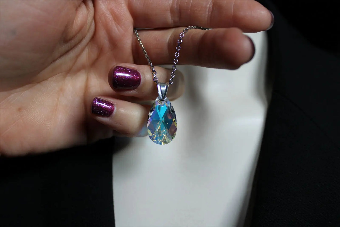 Collier décoré de swarovski original - Aurore Lune