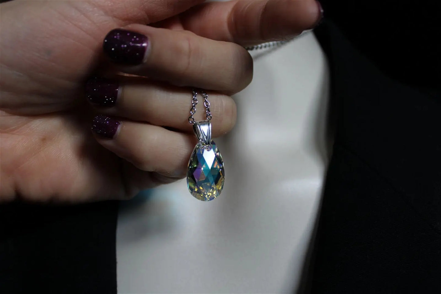 Collier décoré de swarovski original - Aurore Lune