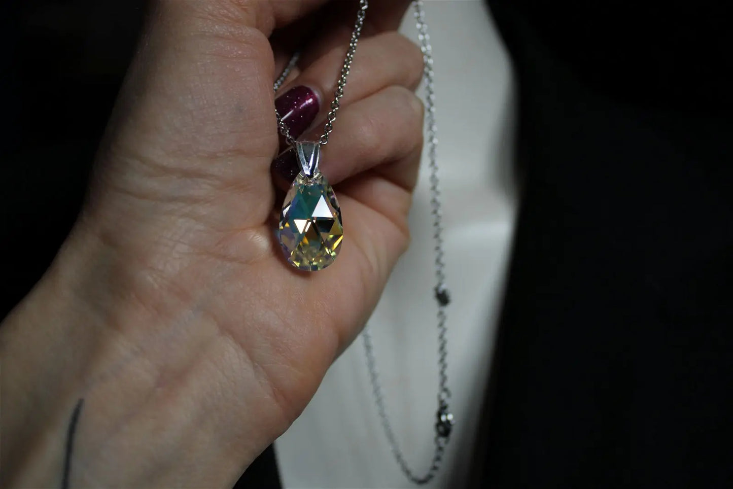 Collier décoré de swarovski original - Aurore Lune
