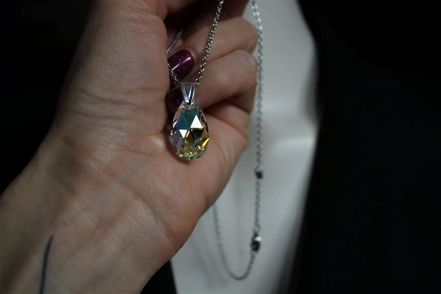 Collier décoré de swarovski original - Aurore Lune