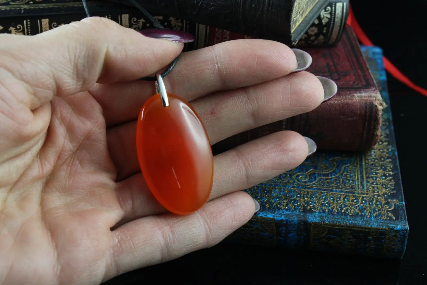 Collier en cornaline - Aurore Lune