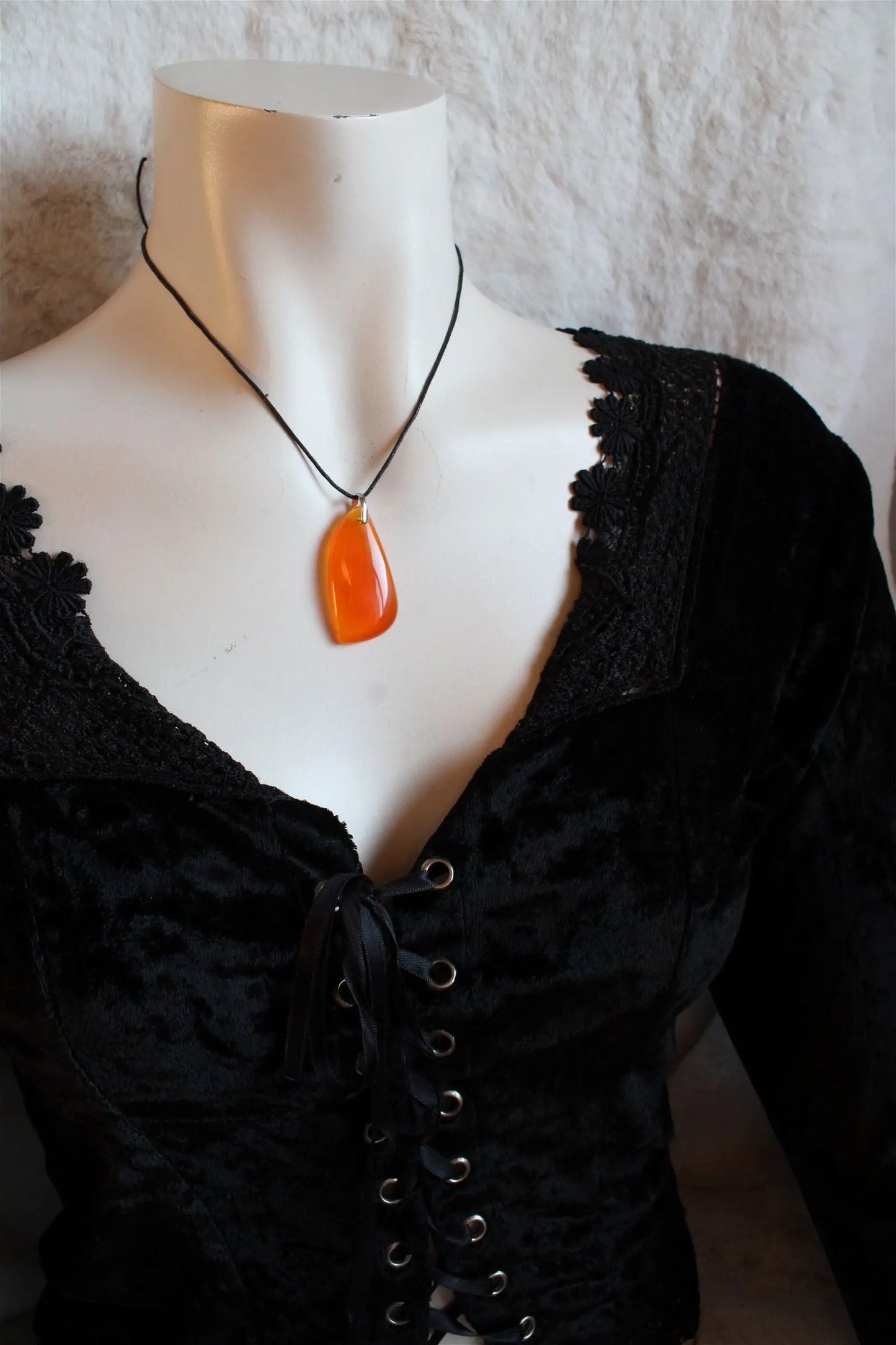 Collier en cornaline - Aurore Lune
