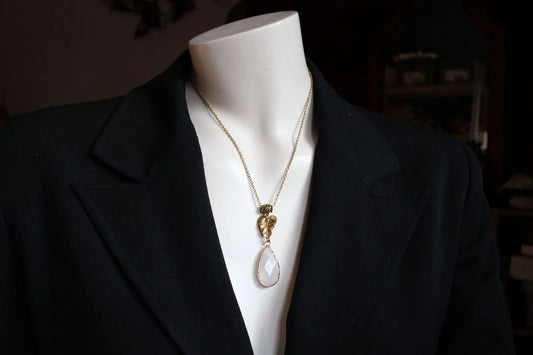 Collier en cristal de roche - Aurore Lune