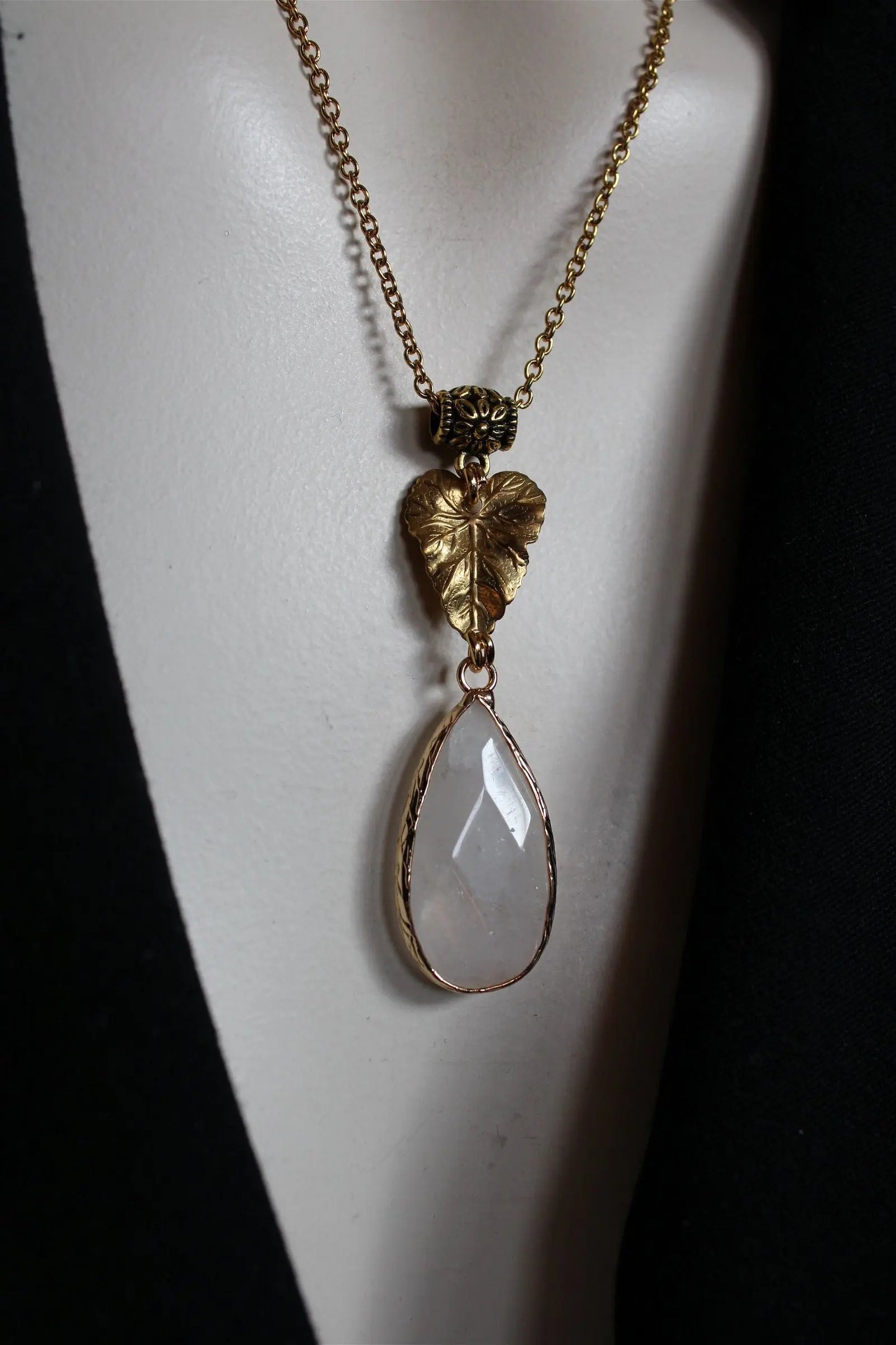 Collier en cristal de roche - Aurore Lune