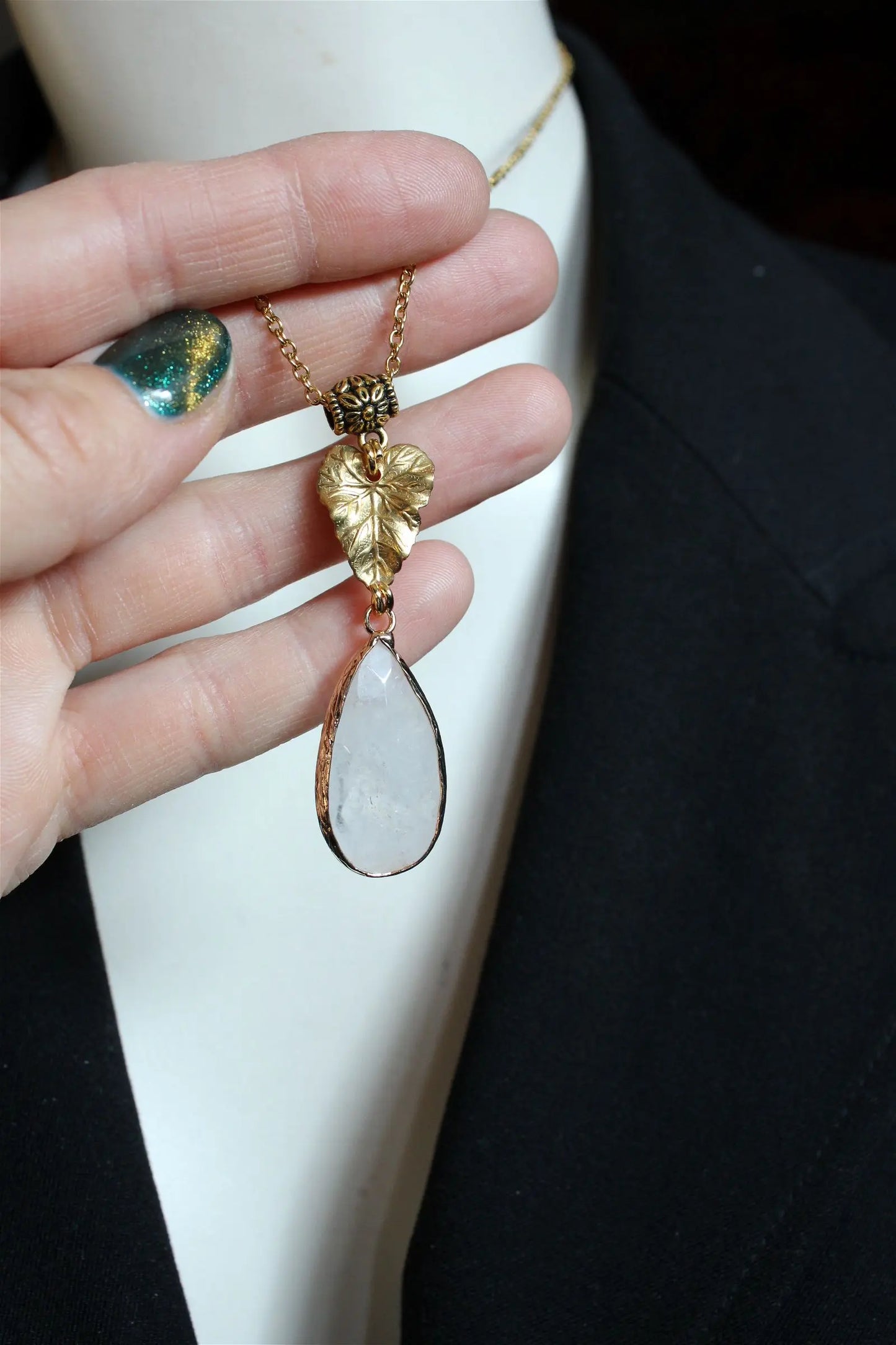 Collier en cristal de roche - Aurore Lune