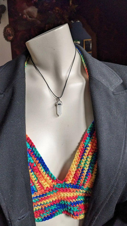 Collier en cristal de roche - Aurore Lune