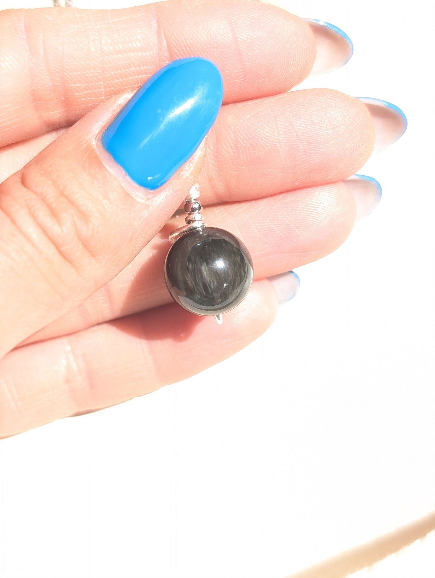 Collier en obsidienne mentogochol - Aurore Lune
