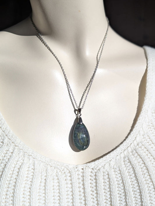 Collier en obsidienne mentogochol - Aurore Lune