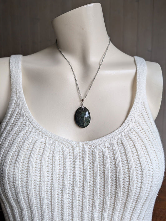 Collier en obsidienne mentogochol - Aurore Lune