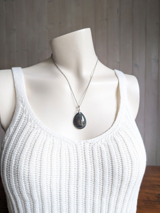 Collier en obsidienne mentogochol - Aurore Lune