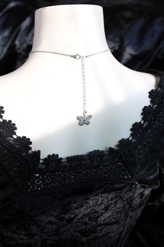 Collier  labradorite Art Nouveau  * Dos Sublimé * - Aurore Lune