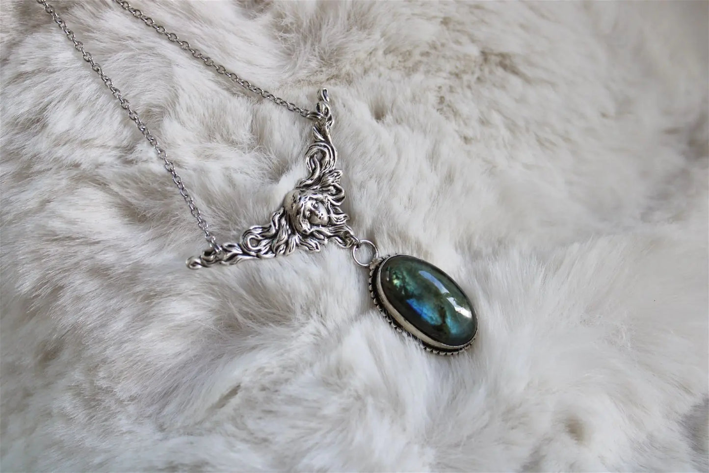 Collier labradorite Art Nouveau * Dos Sublimé * - Aurore Lune