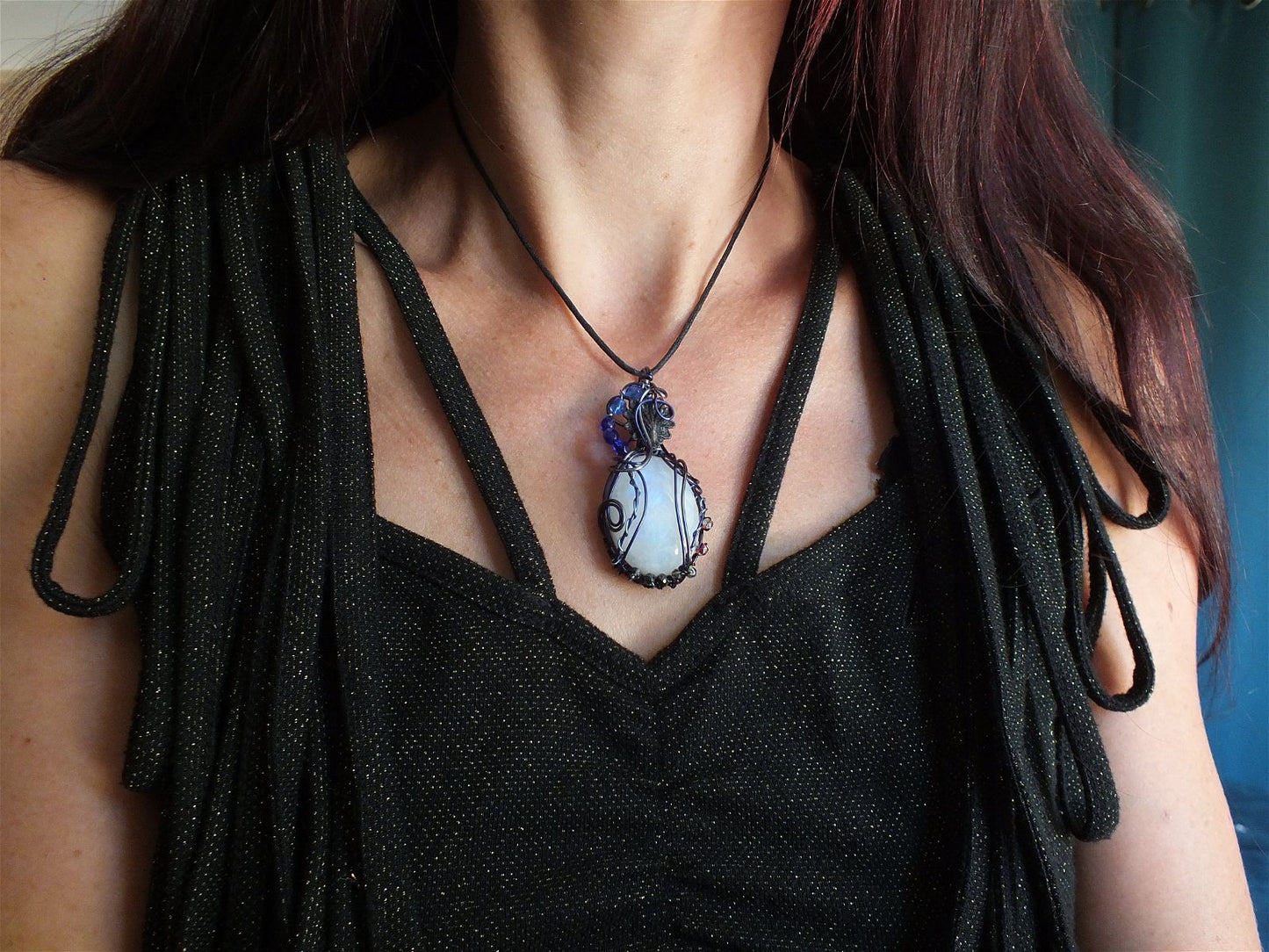 Collier labradorite blanche * Que l'Eau soit * - Aurore Lune