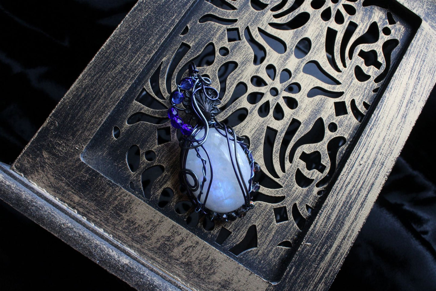 Collier labradorite blanche * Que l'Eau soit * - Aurore Lune