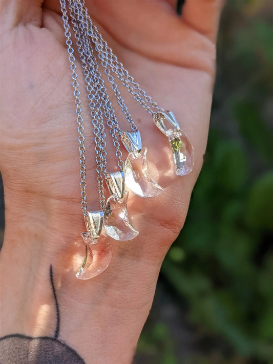 Collier lune décorée Swarovski - Aurore Lune