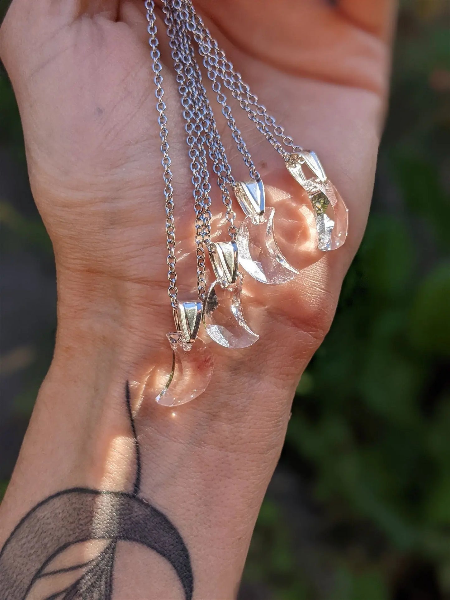 Collier lune décorée Swarovski - Aurore Lune