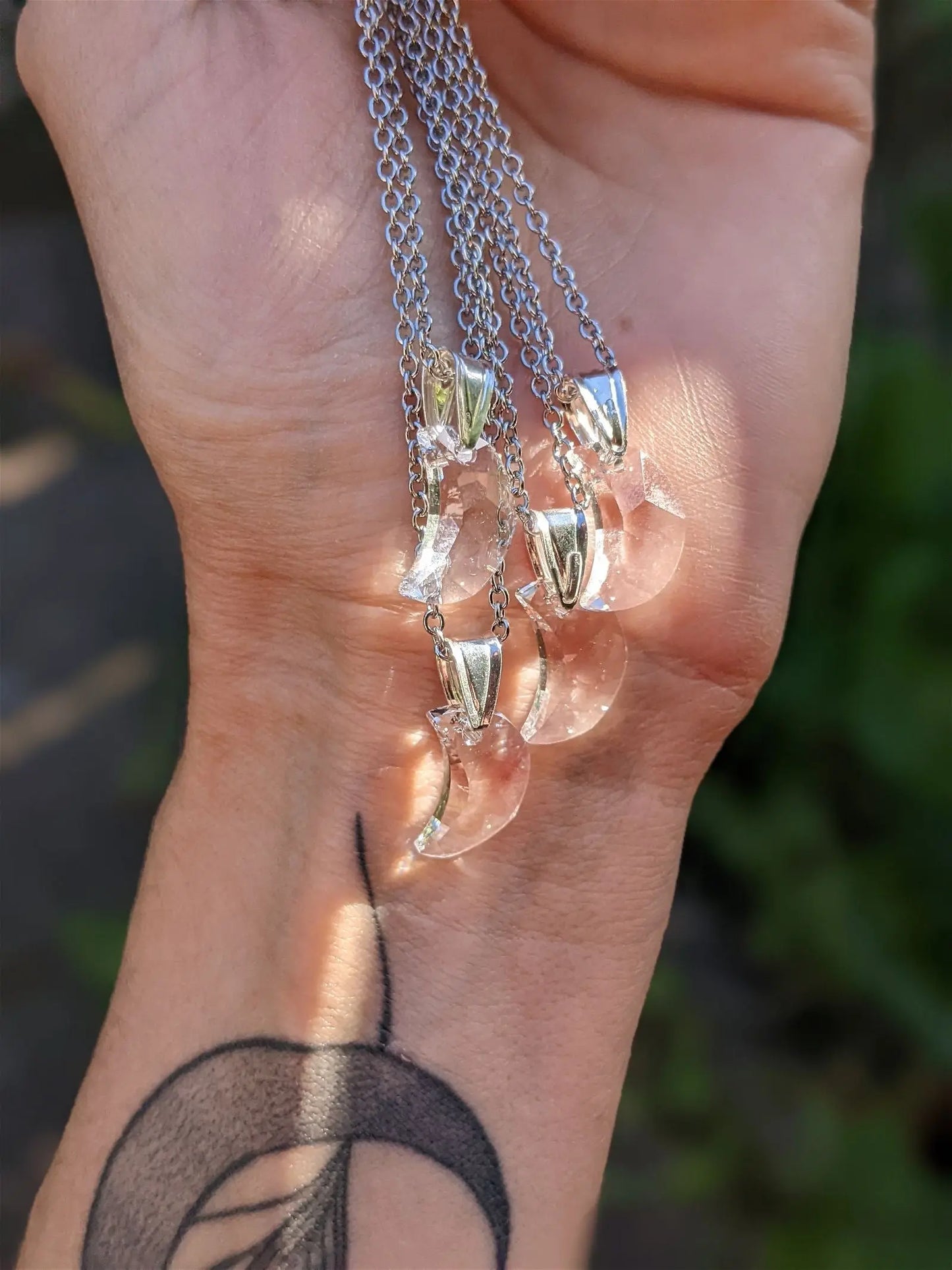 Collier lune décorée Swarovski - Aurore Lune