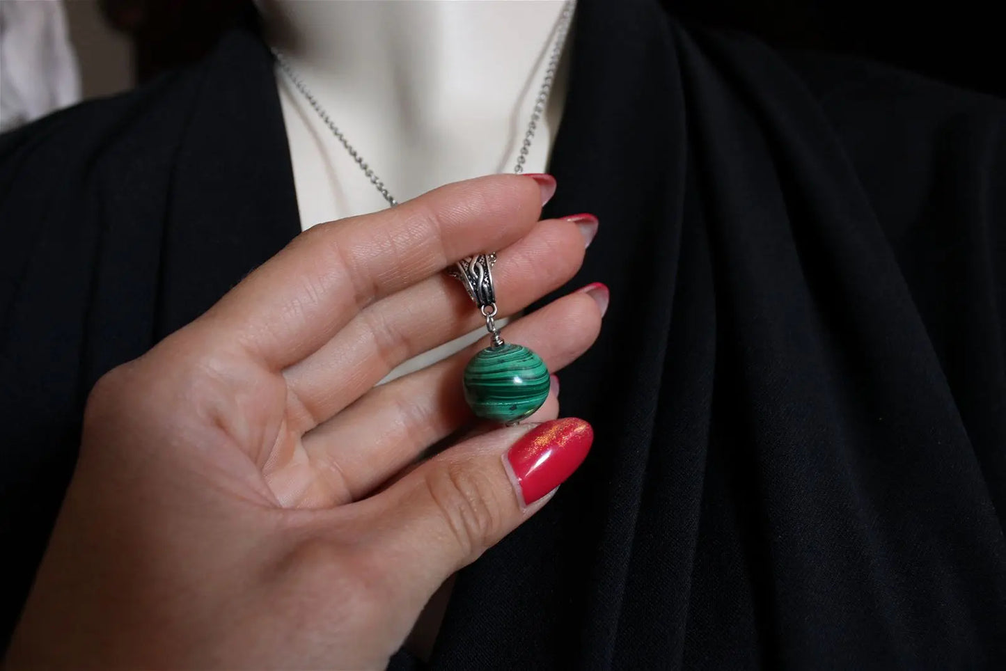 Collier malachite - Aurore Lune