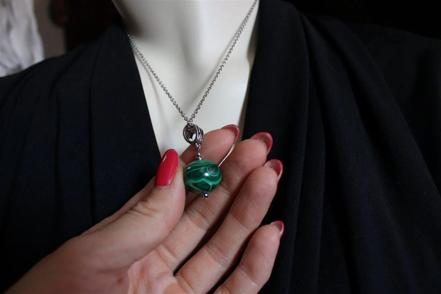 Collier malachite - Aurore Lune