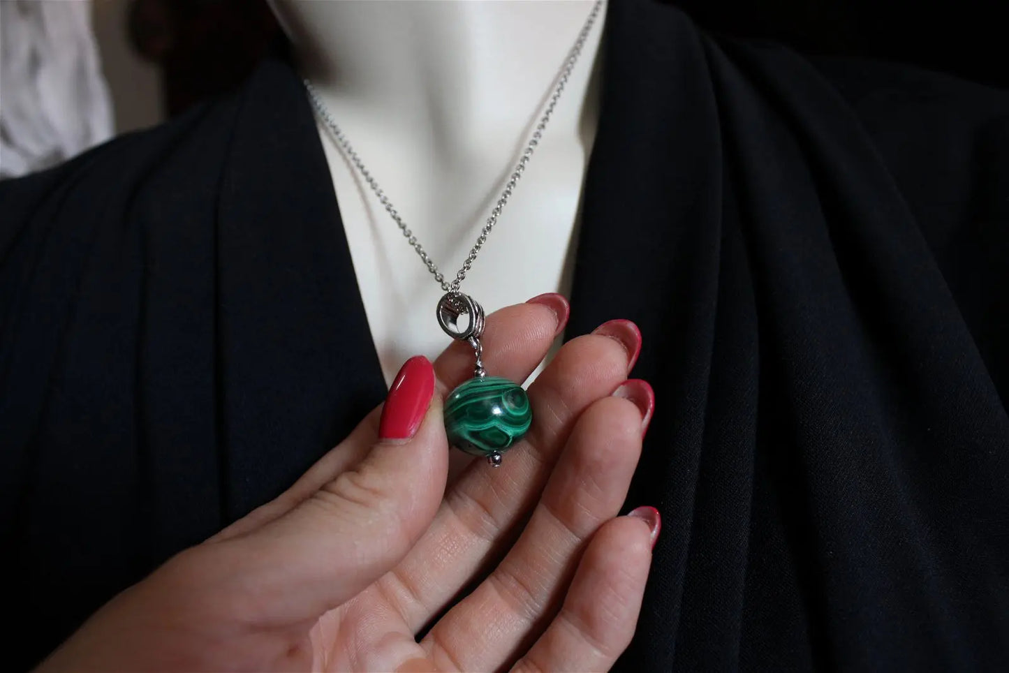 Collier malachite - Aurore Lune