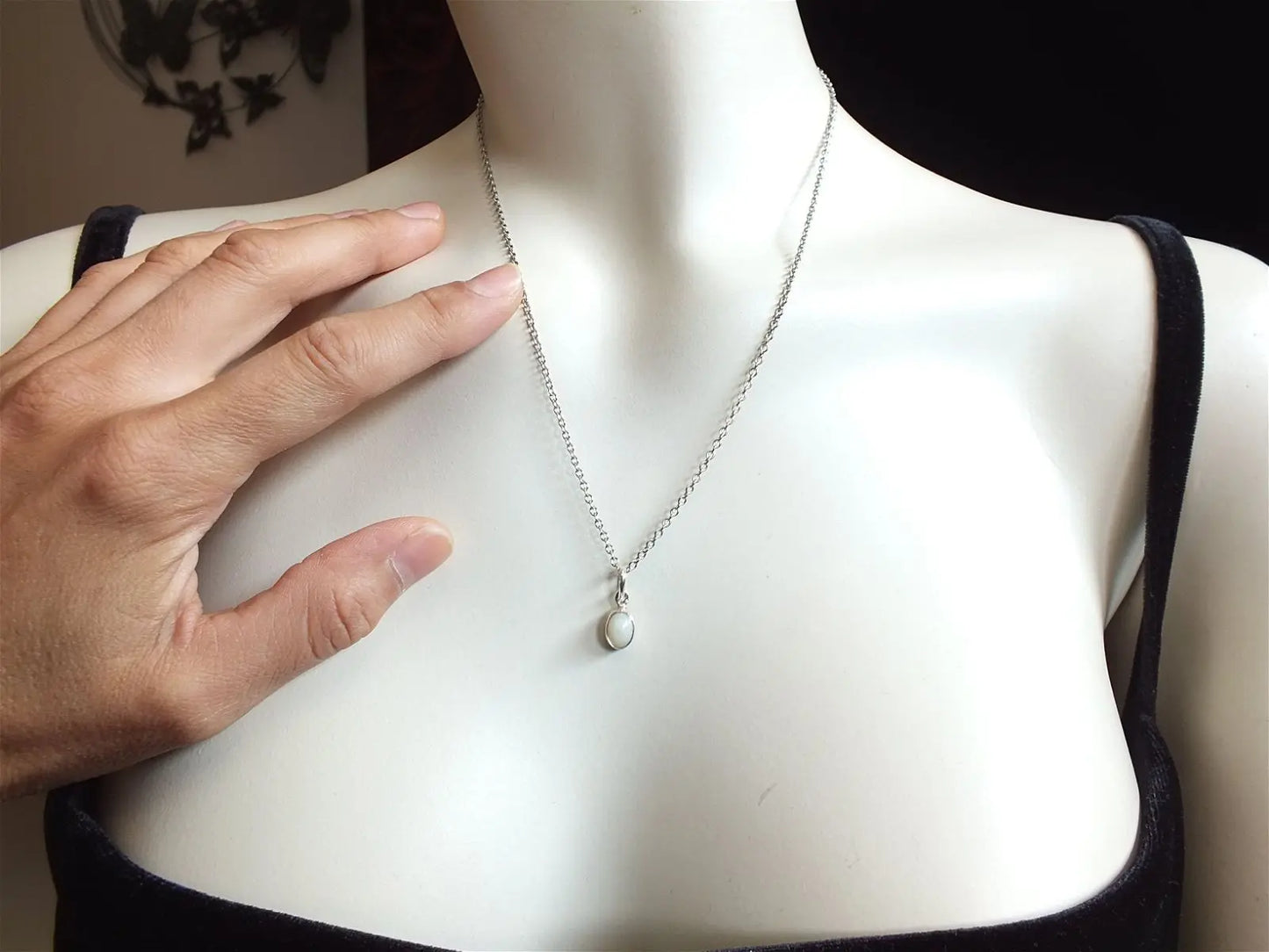 Collier opale véritable TACOMA - Aurore Lune