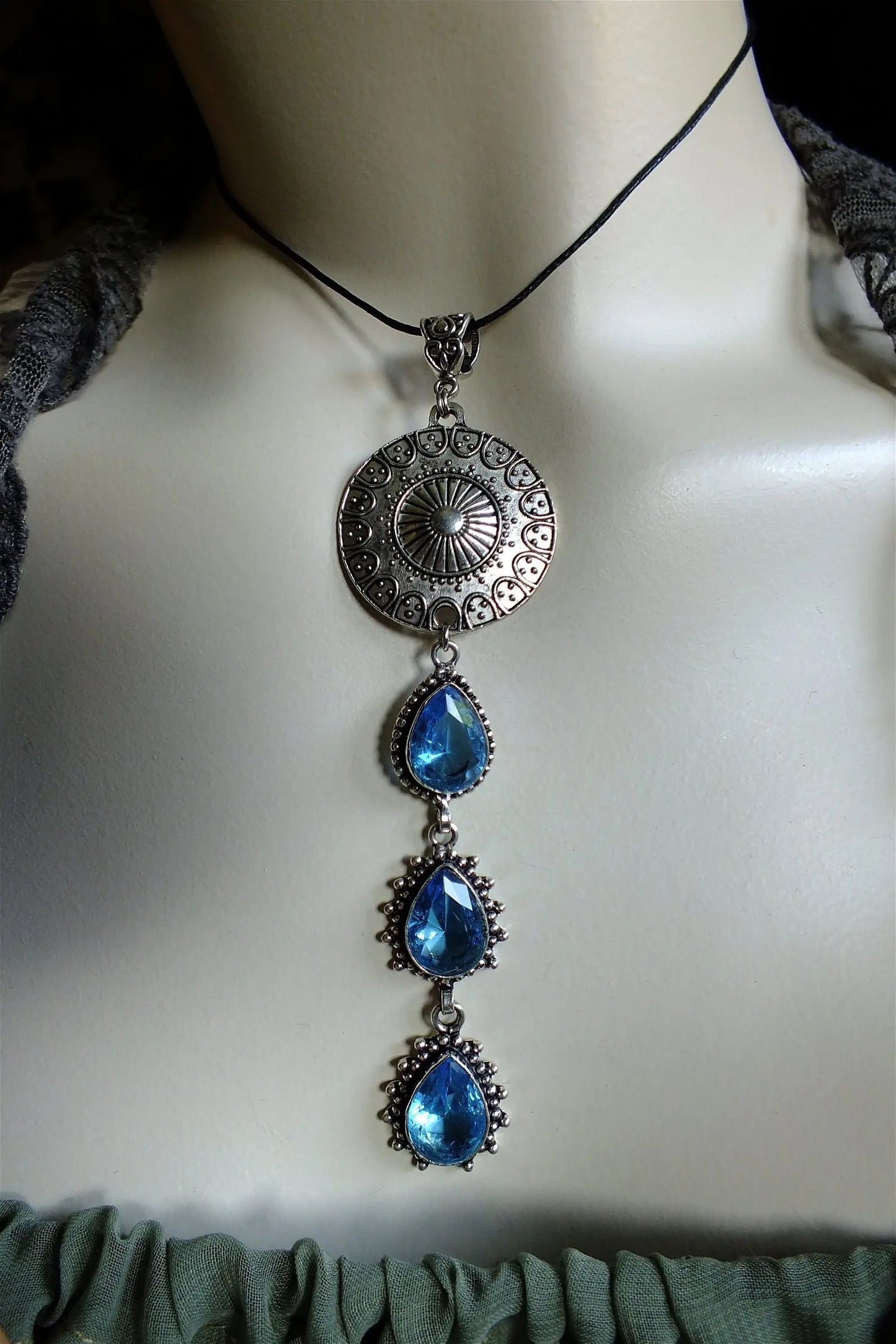 Collier *rêves sous le ciel d'été* - Aurore Lune