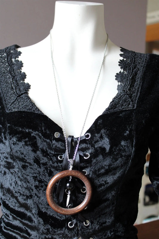 Collier sautoir oeil céleste dague - Aurore Lune