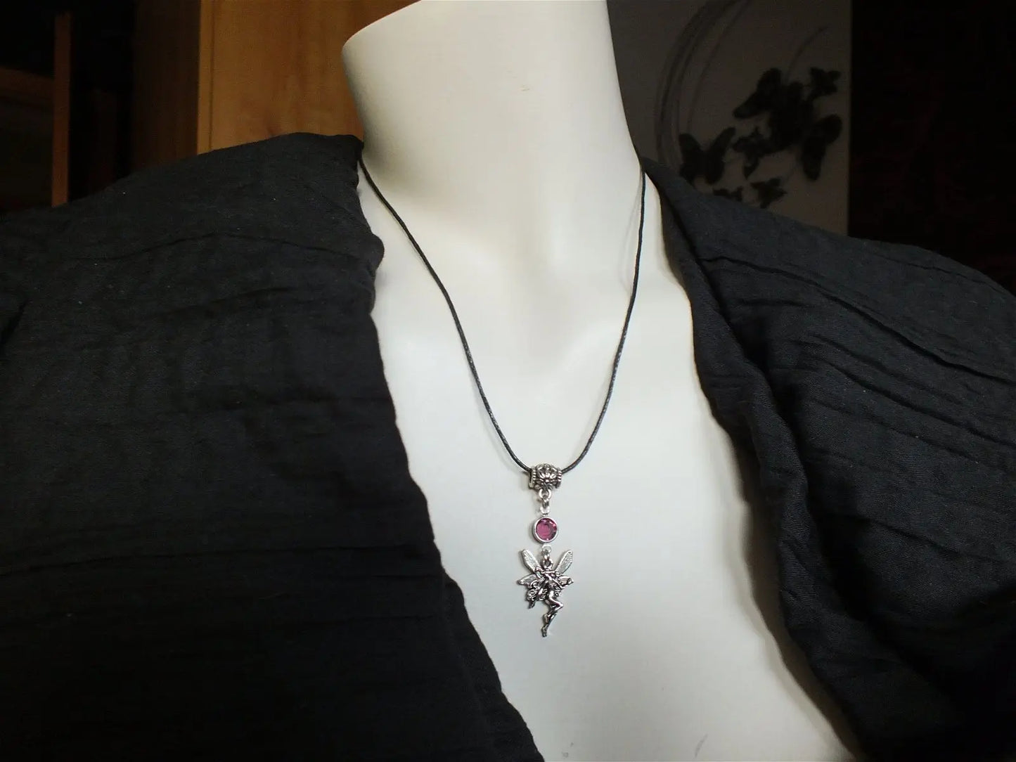 Collier swarovski violet clair et fée - Aurore Lune