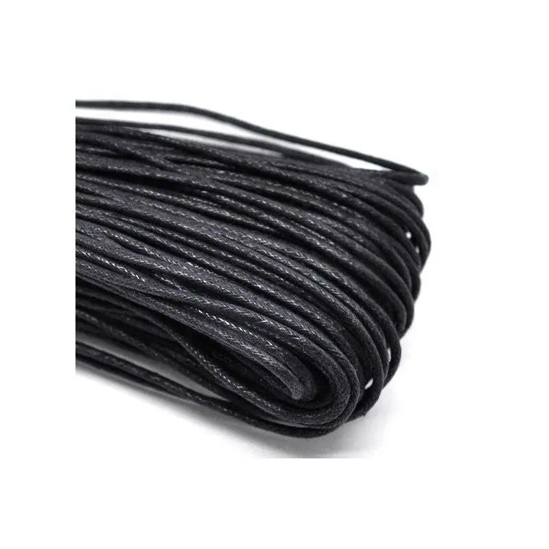 Cordon noir 68 - 70 cm environ pour collier - Aurore Lune