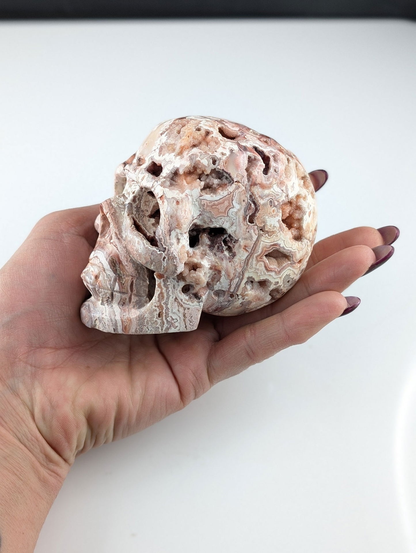 Crâne crazy agate - Aurore Lune
