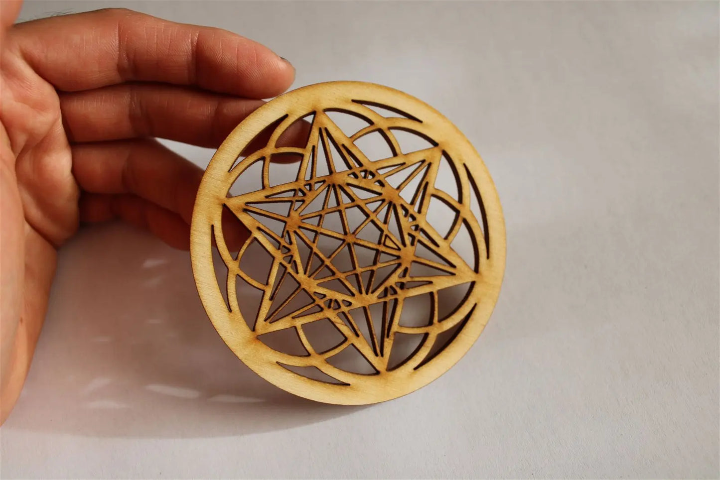 Décoration En Bois de bouleau Metatron 10 cm - Aurore Lune