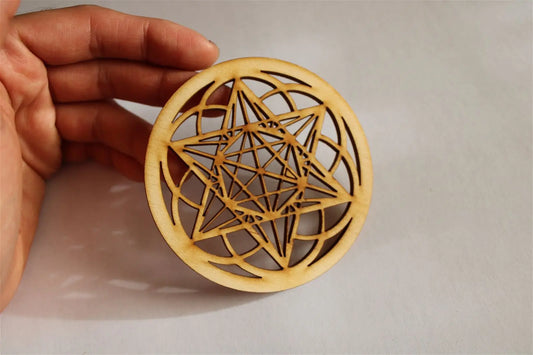 Décoration En Bois de bouleau Metatron 10 cm - Aurore Lune