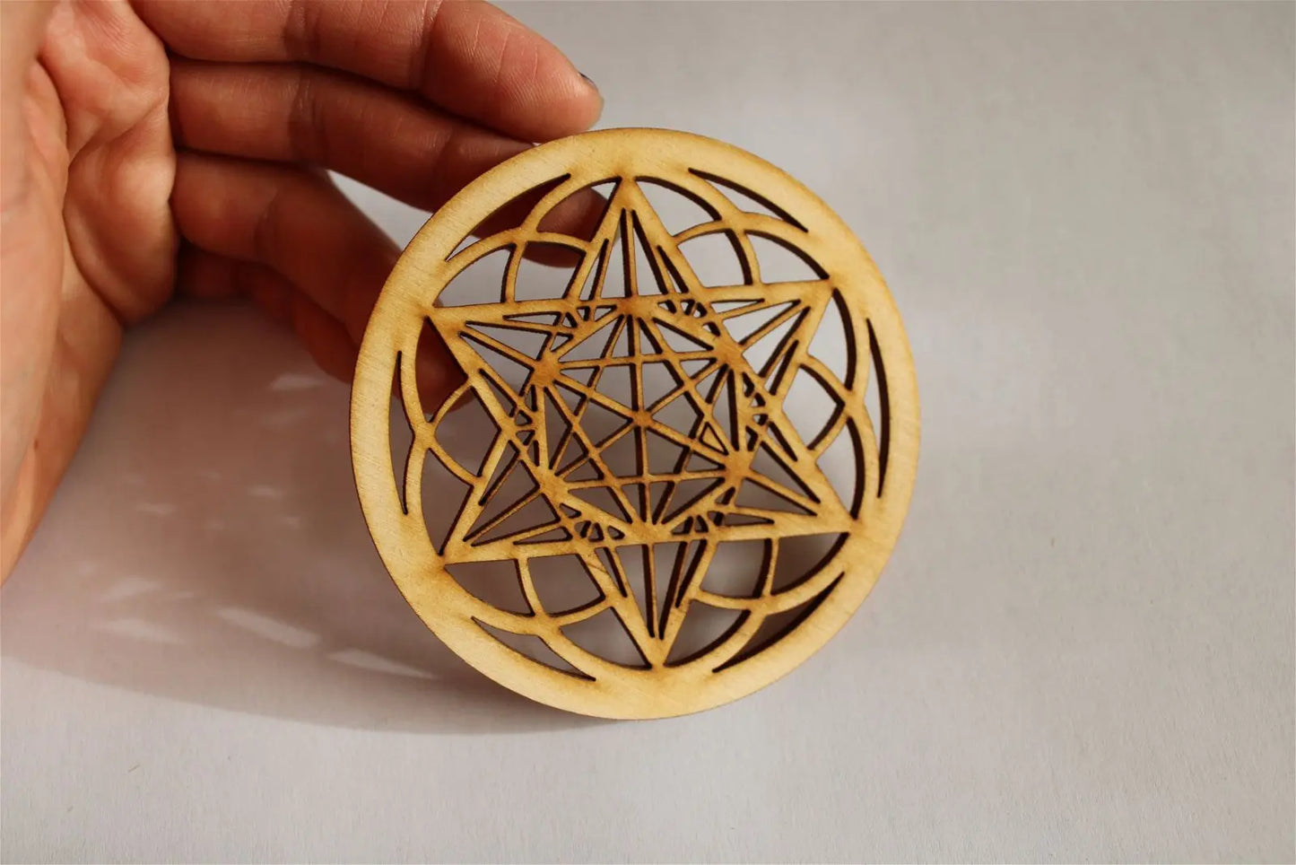 Décoration En Bois de bouleau Metatron 10 cm - Aurore Lune