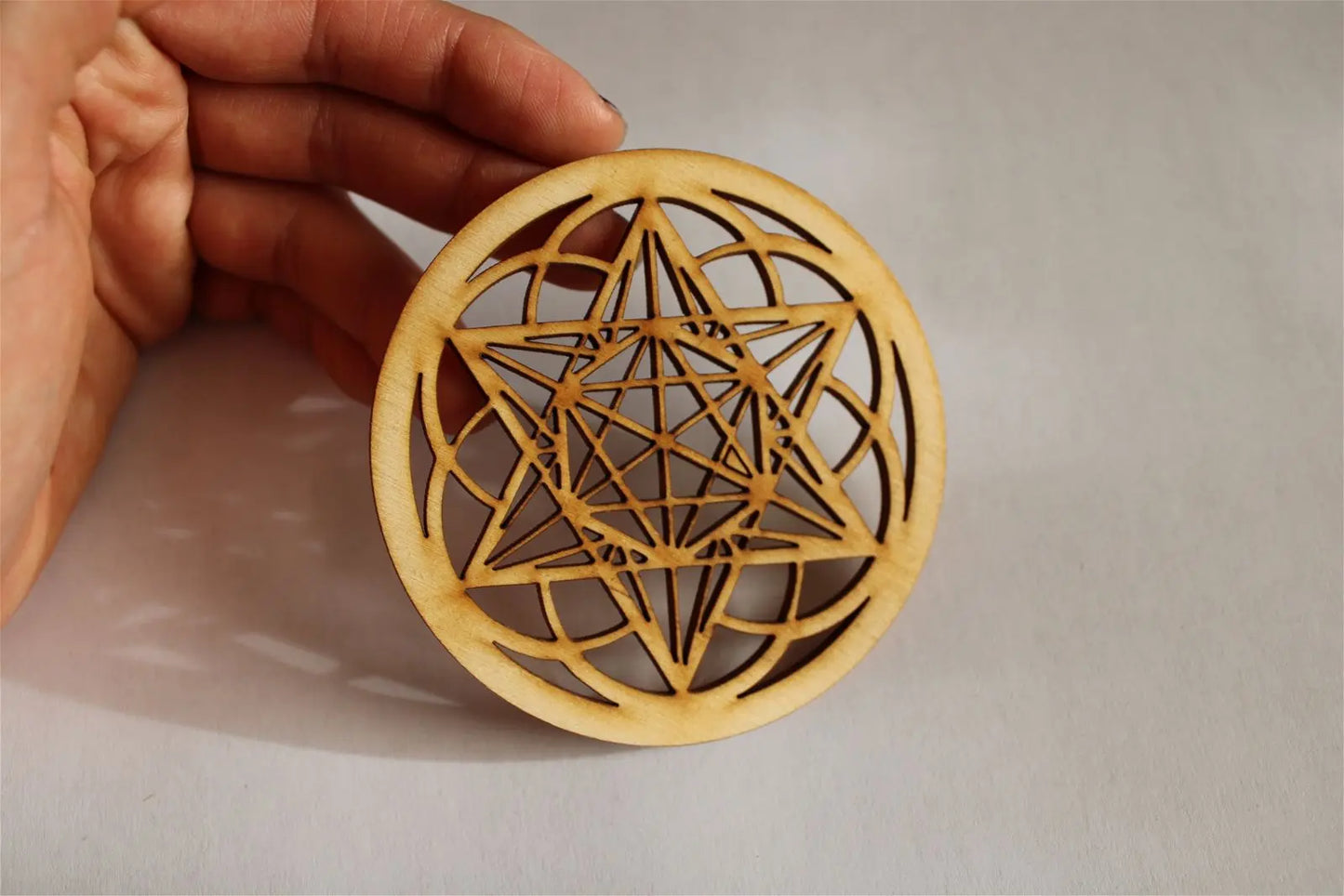 Décoration En Bois de bouleau Metatron 10 cm - Aurore Lune