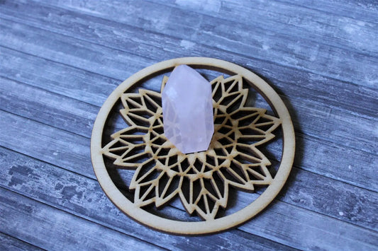 Décoration En Bois de bouleau géométrie sacrée - Aurore Lune