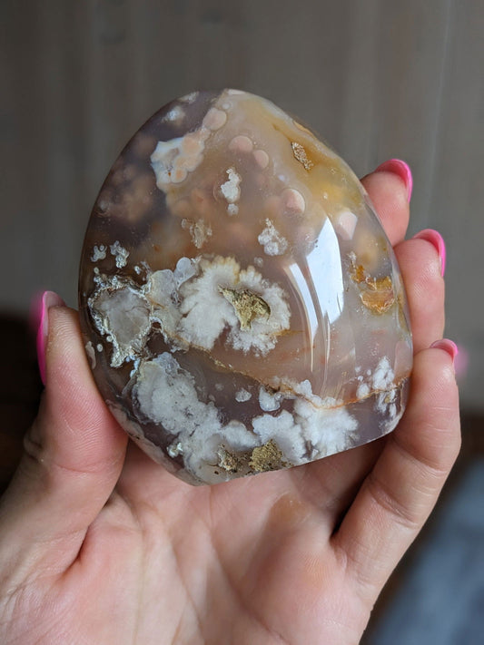 Forme libre agate sakura - Aurore Lune