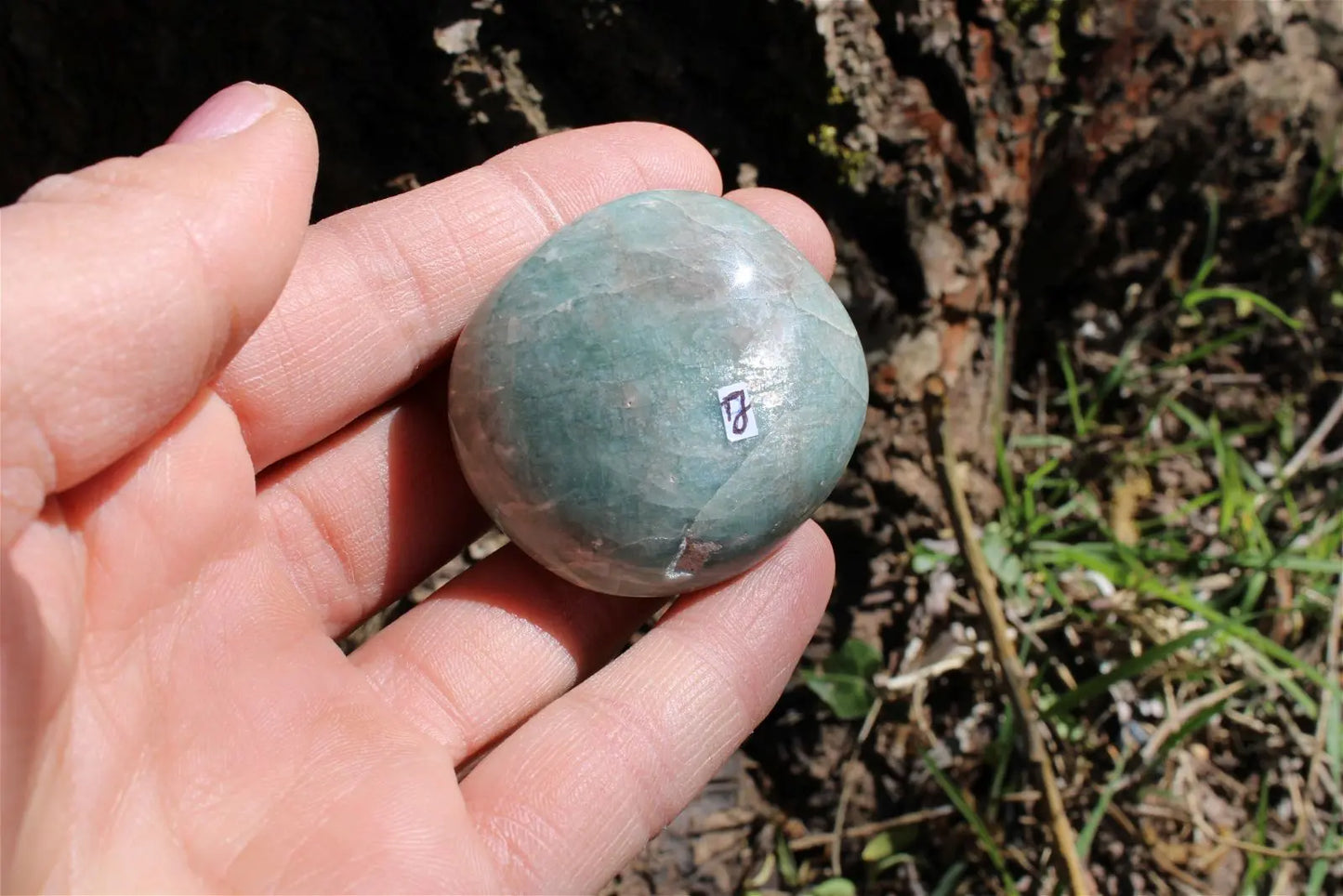 Galets feldspaths avec garniérite au choix menu déroulant - Aurore Lune