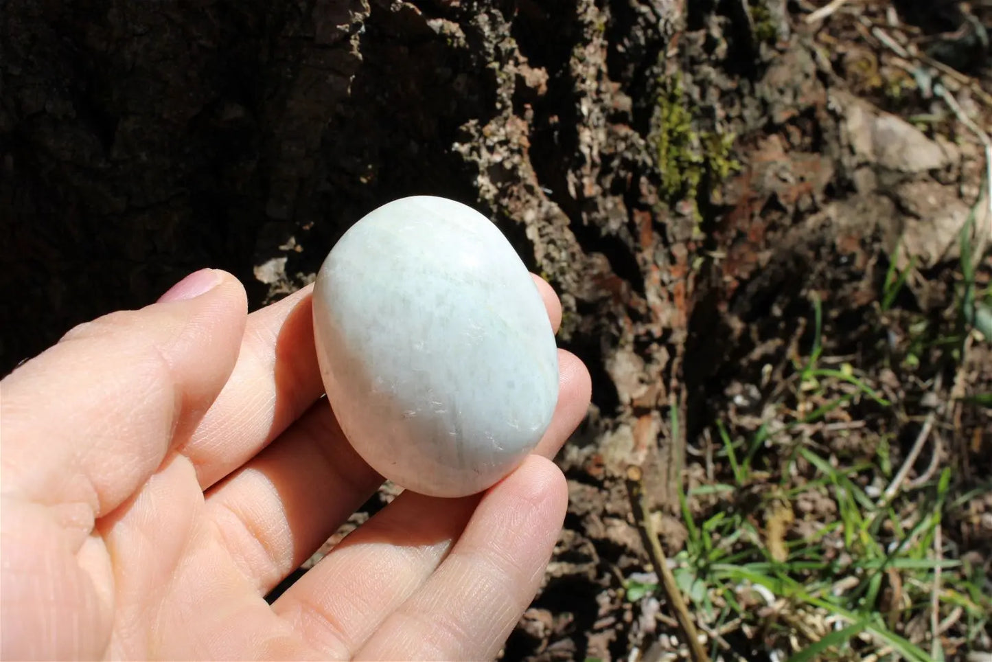 Galets feldspaths avec garniérite au choix menu déroulant - Aurore Lune