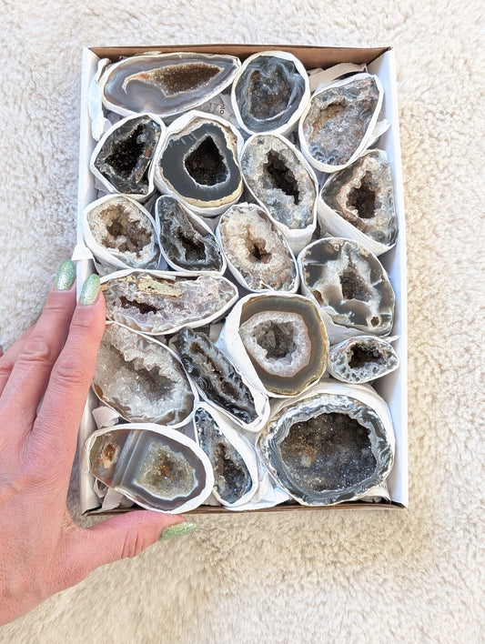 Géode agate au choix - Aurore Lune
