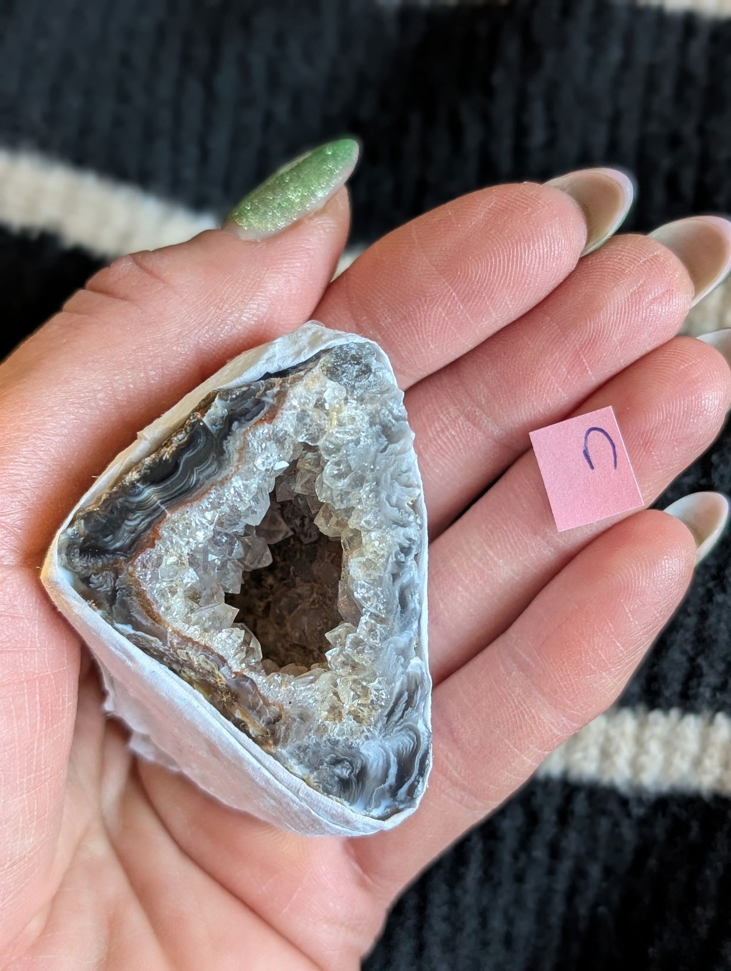 Géode agate au choix - Aurore Lune