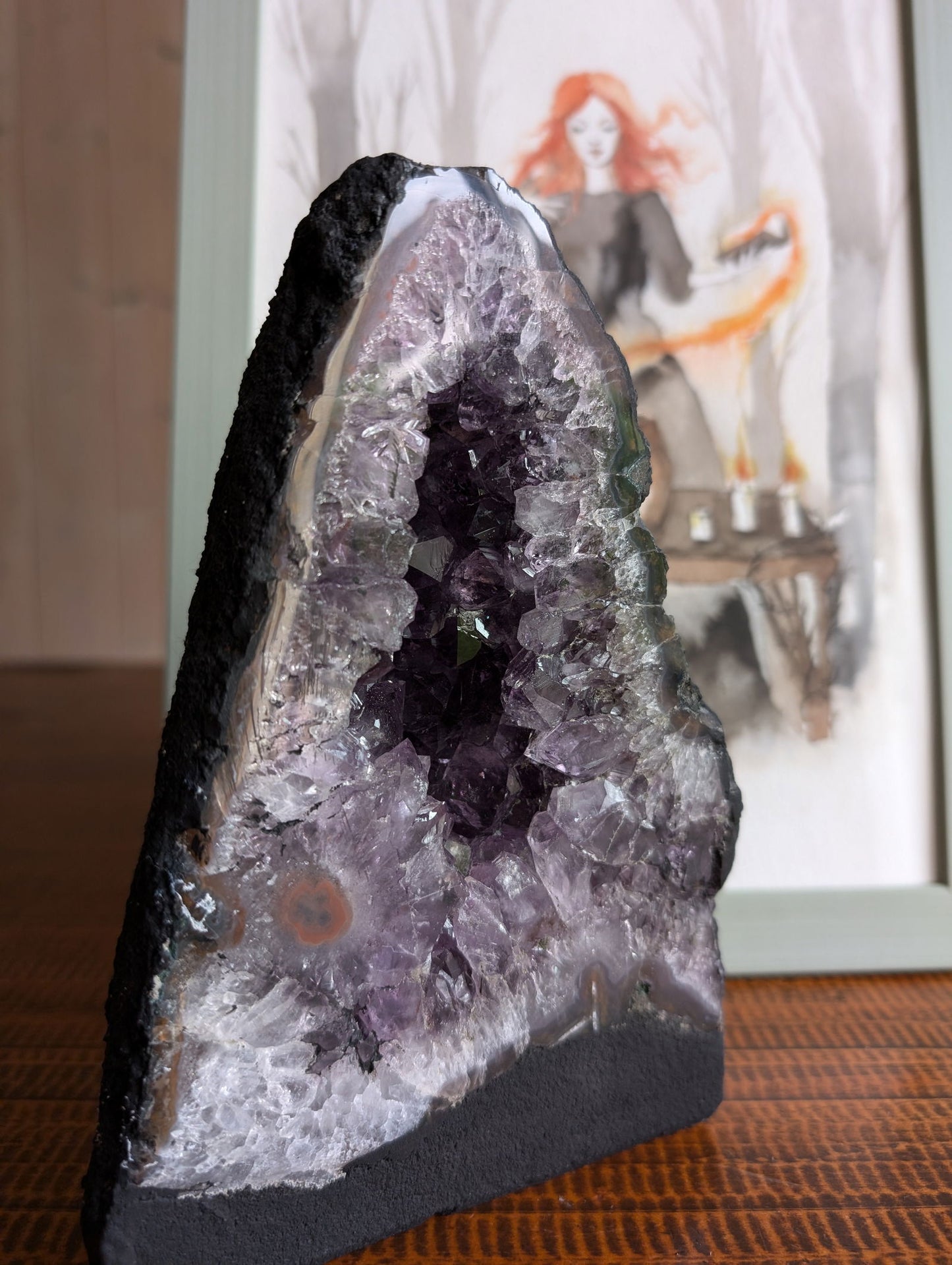Géode améthyste 2.3 kg - Aurore Lune