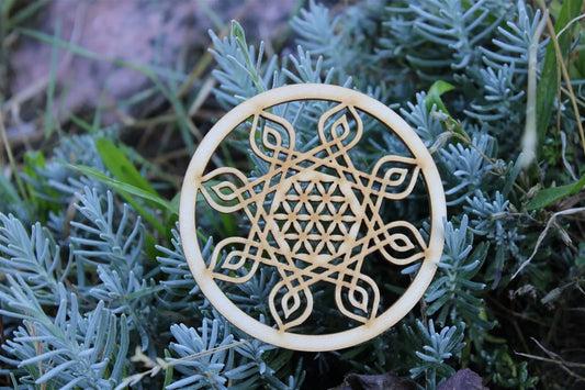 Géométrie Sacrée En Bois de bouleau Fleur de vie - Aurore Lune