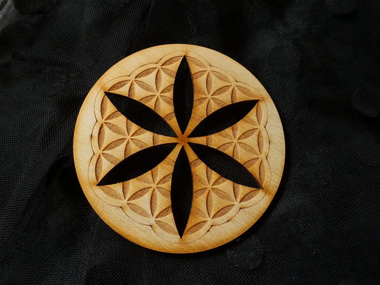 Géométrie Sacrée En Bois prix dégressifs fleur de vie - Aurore Lune