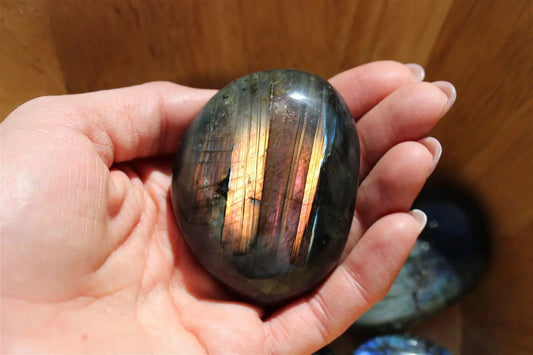 Grand Galet de labradorite - Aurore Lune