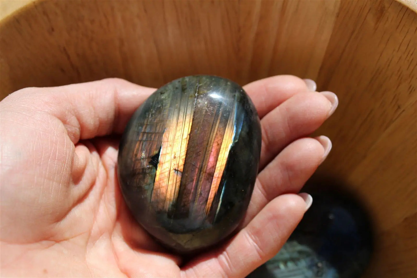 Grand Galet de labradorite - Aurore Lune