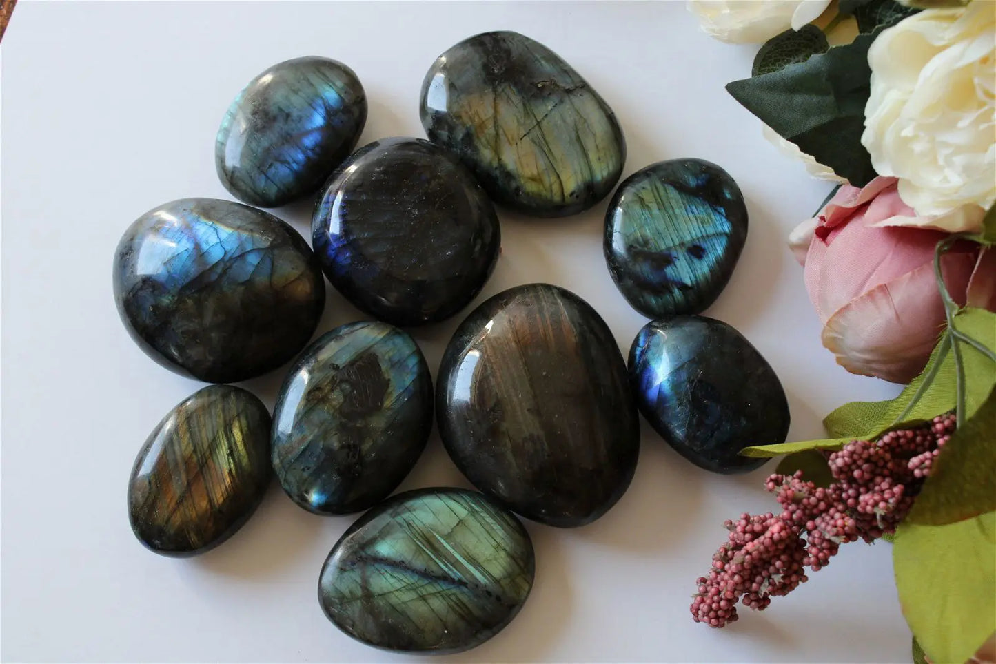 Grand Galet de labradorite - Aurore Lune