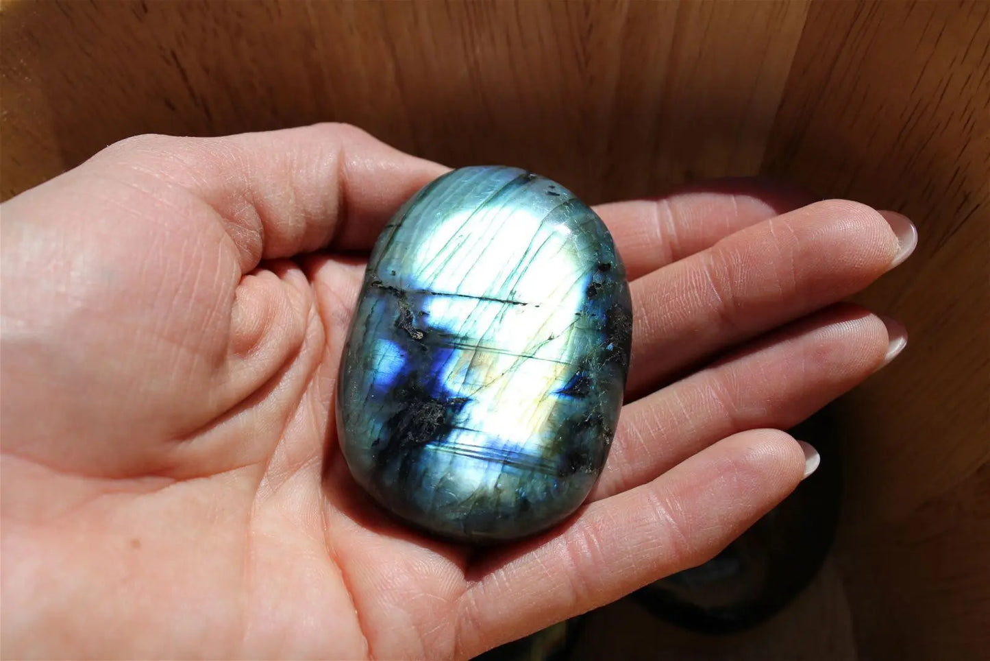 Grand Galet de labradorite - Aurore Lune