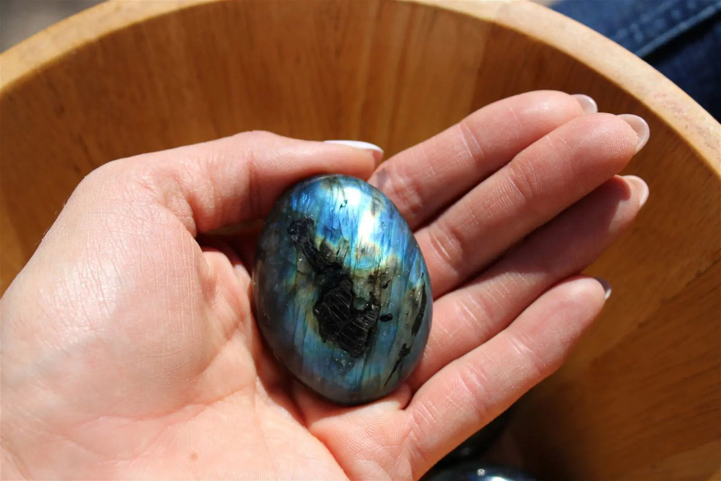 Grand Galet de labradorite - Aurore Lune